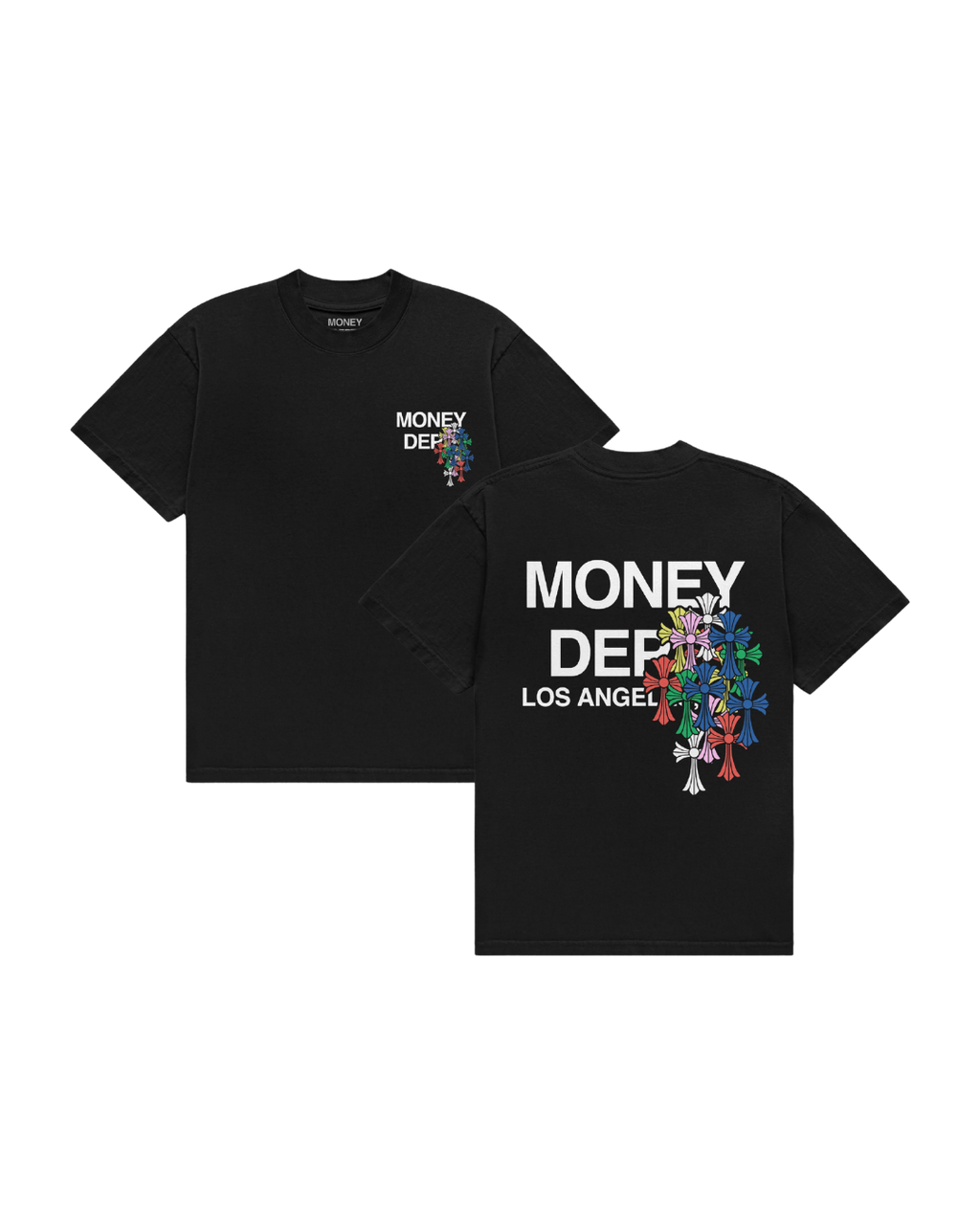 Money Dept. Colorful Crosses — Black