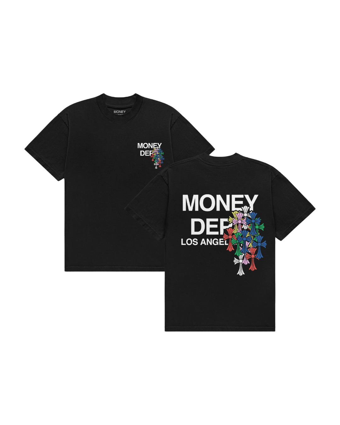 Money Dept. Colorful Crosses — Black